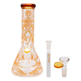 Golden Darkweb Series Spider Glass Beaker Bong 12 Inches