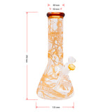 Golden Darkweb Series Spider Glass Beaker Bong 12 Inches
