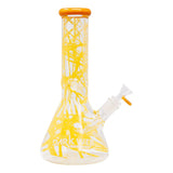 Jade Yellow Darkweb Series Spider Glass Beaker Bong 12 Inches