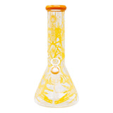 Jade Yellow Darkweb Series Spider Glass Beaker Bong 12 Inches