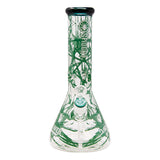 Teal Darkweb Series Spider Glass Beaker Bong 12 Inches