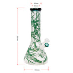 Teal Darkweb Series Spider Glass Beaker Bong 12 Inches
