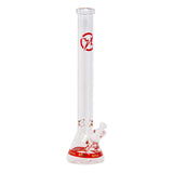 Soul Glass 9mm Thick Red Glass Beaker Bong 24 Inches