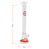 Soul Glass 9mm Thick Red Glass Beaker Bong 24 Inches