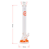 Soul Glass 9mm Thick Orange Glass Beaker Bong 24 Inches