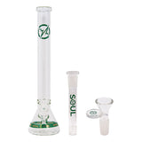 Soul Glass 9mm Thick Teal Glass Beaker Bong 24 Inches