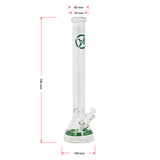 Soul Glass 9mm Thick Teal Glass Beaker Bong 24 Inches