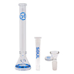 Soul Glass 9mm Thick Blue Glass Beaker Bong 24 Inches
