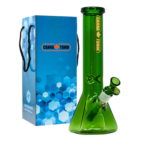 Green Hexagonal 12 Inches Bong By Cannatonik