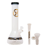 White Reborn Series 12 Inches Beaker Bong By Soul Glass
