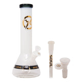 White Reborn Series 12 Inches Beaker Bong By Soul Glass