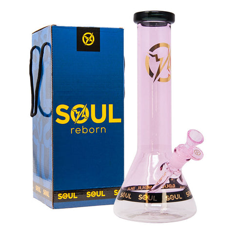 Pink Reborn Series 12 Inches Beaker Bong By Soul Glass