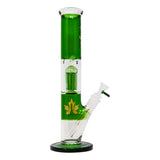 Green Maple Glass Tree Percolator Bong 13 Inches