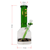 Green Afterlife Series 12 Inches Octagon Bong By Soul Glass