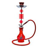 Floral Design Red Glass Hookah 22 Inches