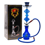 Blue Glass Base Hookah 22 Inches