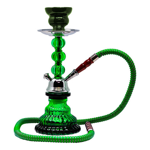 Green Pyramid Glass Hookah 12 Inches