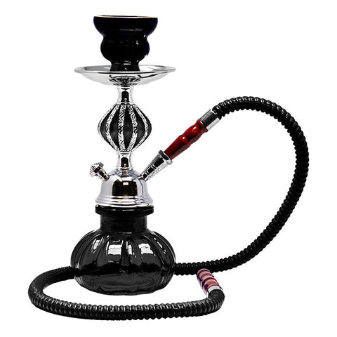 Black Pumpkin Glass Hookah 11 Inches