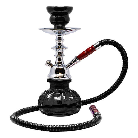 Black Pumpkin Glass Hookah 11 Inches