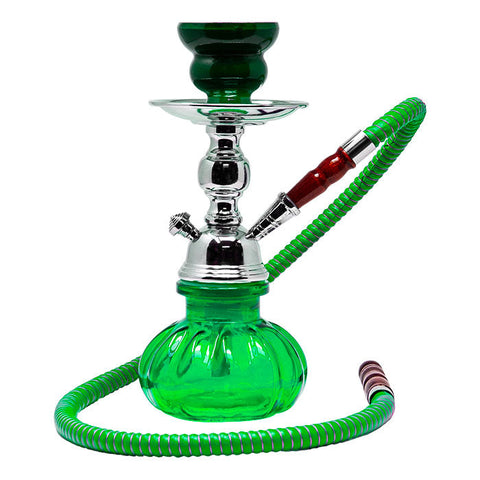 Green Pumpkin Stainless Steel Hookah 10 Inches