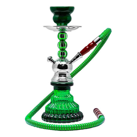 Metal Ball Green Hookah 12 Inches