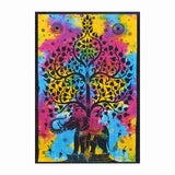 Cotton Tree Elephant TRK Up Multi Maple Tapestry