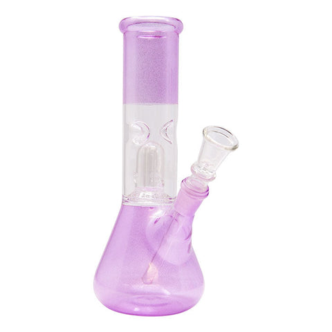 Purple Single Percolator Glass Bong 8 Inches