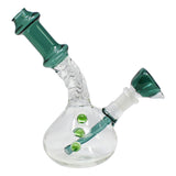 Teal Swirly Dirly Bong 6 Inches