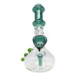Teal Swirly Dirly Bong 6 Inches