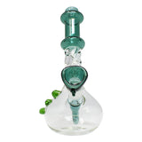 Teal Swirly Dirly Bong 6 Inches