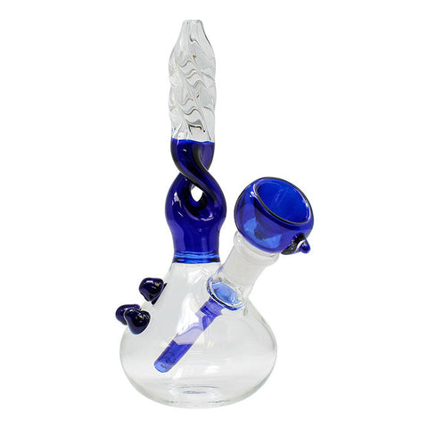 Twisted Blue Beaker Bong 6 Inches