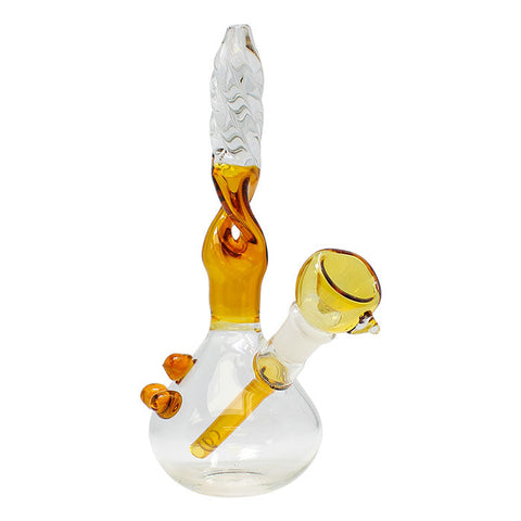 Twisted Amber Beaker Bong 6 Inches