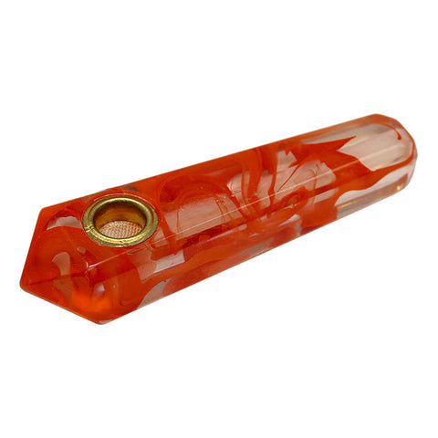 Orange Stone Look Smoking Pipe 3 Inches