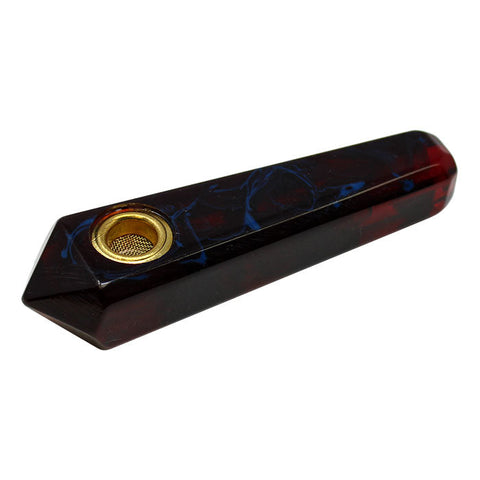 Plum Marble Stone Look Smoking Pipe 3 Inches