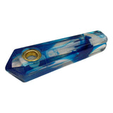 Blue Marble Stone Look Smoking Pipe 3 Inches