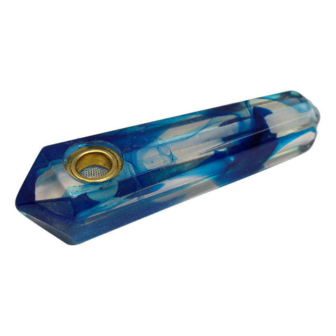 Blue Marble Stone Look Smoking Pipe 3 Inches