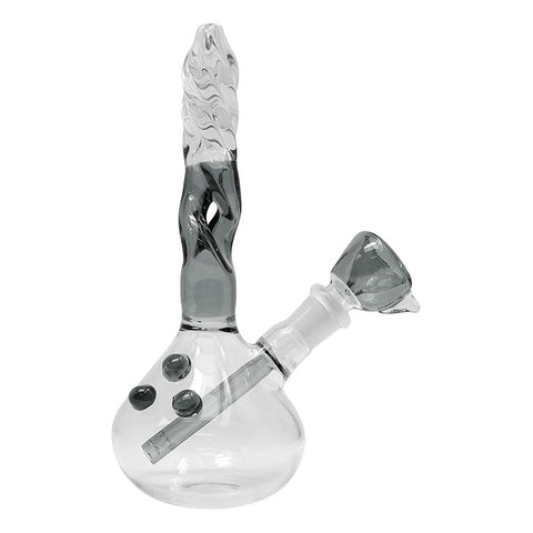 Twisted Grey Beaker Bong 6 Inches