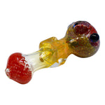 Red Square Centre Glass Pipe 5 Inches
