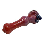 Pink Double Shade with Blue Dots Glass Pipe 5 Inches