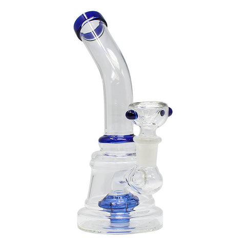 Blue Disk Percolator Bong 7 Inches