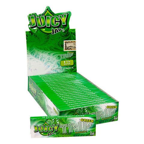Juicy Jay Green Trip Rolling Paper 1.25