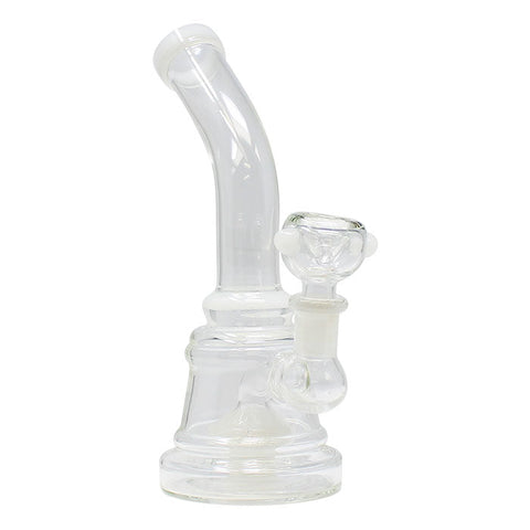 White disk Percolator Bong 7 Inches