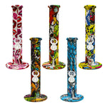 Assorted Graphics Silicone Bong 10 Inches