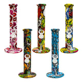 Assorted Graphics Silicone Bong 10 Inches