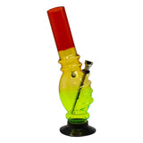 Rasta Color Acrylic Bong 10 Inches