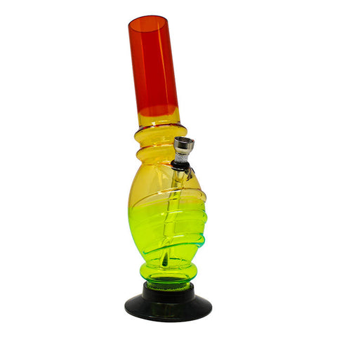Rasta Color Acrylic Bong 10 Inches