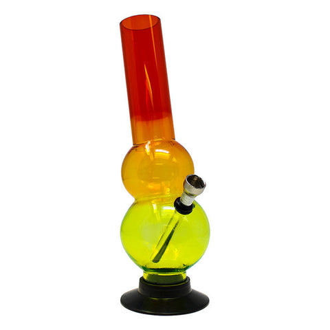 Rasta Color Acrylic Bong 10 Inches