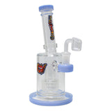 Jade Blue Tilt-Head Small Bong and Dab Rig