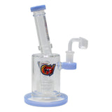 Jade Blue Tilt-Head Small Bong and Dab Rig