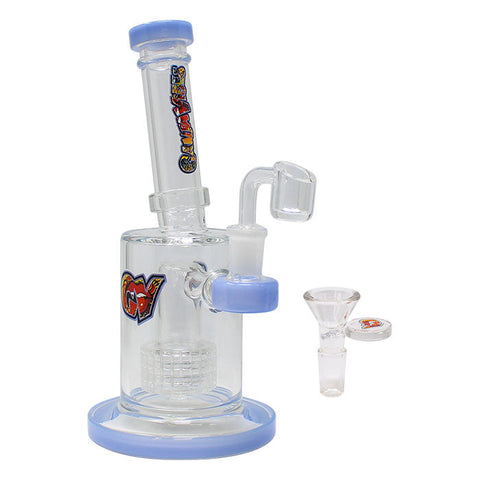 Jade Blue Tilt-Head Small Bong and Dab Rig